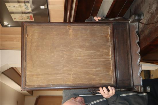 A Chinese hardwood table screen H.83cm